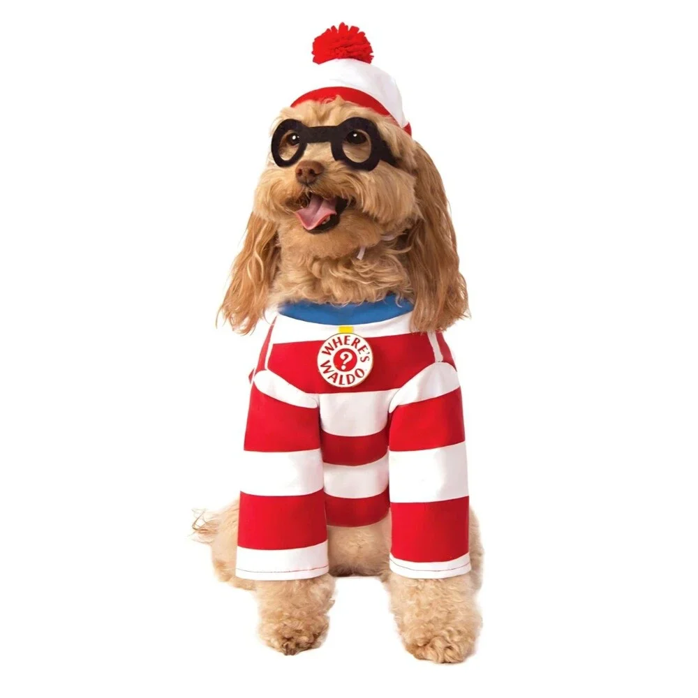 Where's Waldo: Waldo Pet Costume for Dogs or Cats by Rubies, XS
